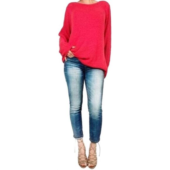 Rachel Zoe Karla Pullover Sweater Open Knit Coral - Picture 2 of 10